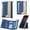 Blue, variant on Allytechgroup Magnetic Card Holder Wallet Compatible with iPhone 16/15/14/13/12 Series, RFID Blocking PU Leather MagSafe Wallet with Kickstand & Zipper Pocket, Holds 6 Cards & Cash, Blue