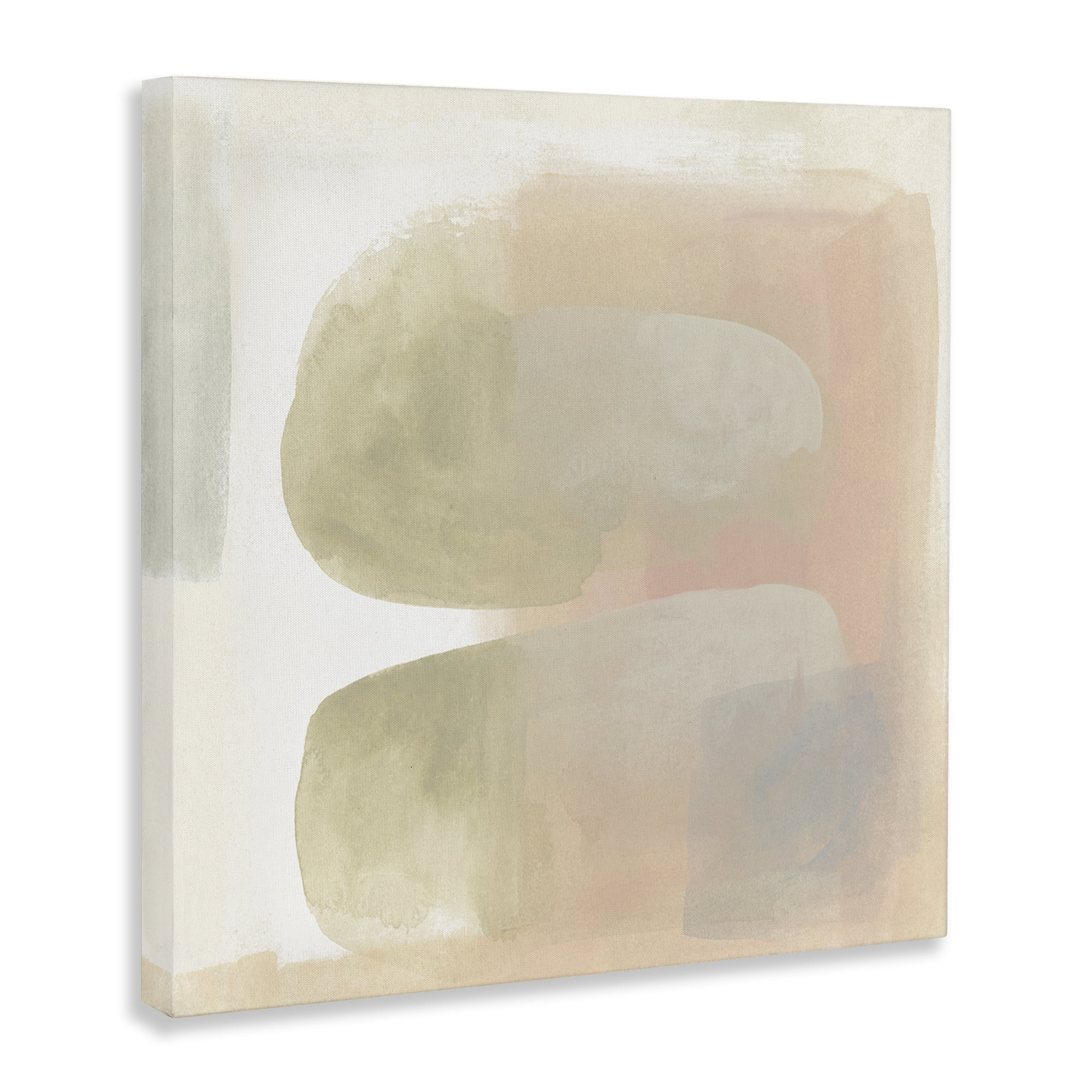 Stupell Industries Centric Neutral Shapes Abstract Painting Wrapped Canvas Art Print Wall Art, 36 x 36