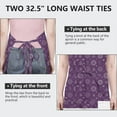 thumbnail image 6 of Purple Sun Moon Triangle Pattern Apron-Garden Aprons for Women with Pockets-Cotton Linen Waterproof Kitchen Cooking Gardening Aprons Adjustable for Kitchen,Cooking,BBQ and Salon 33x27 Inch, 6 of 7