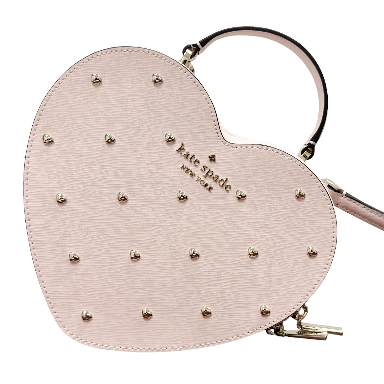 Kate Spade Love Shack Light Rose Mini Leather Chain Heart