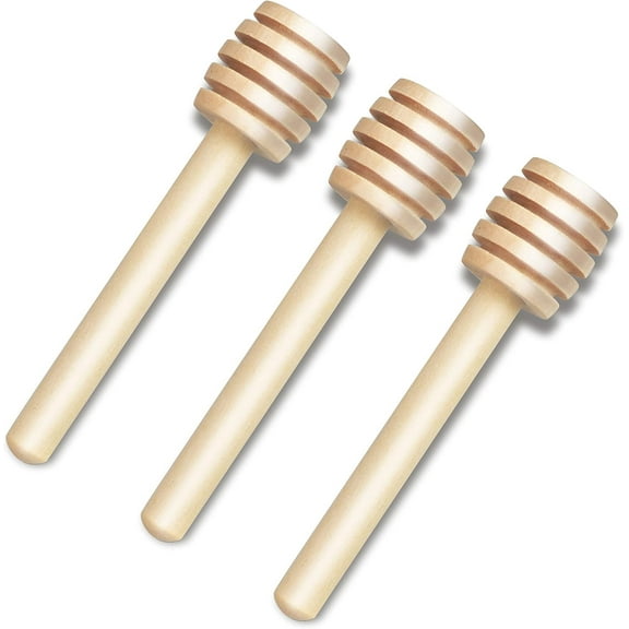 Wooden Honey Mixing Stirrer, 3/4Pcs 3/6 Inch Honey Dipper Sticks Honey Spoon
