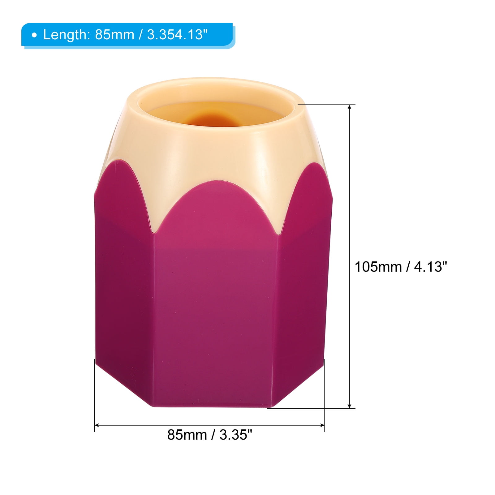 Unique Bargains Cute Plastic Pencil Holder for Desk Stylish Organizer Purple