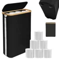 thumbnail image 1 of ZYNERY Gabinete Toallero con Tapa, Organizador y Almacenaje para Baño, Negro, 1 of 7
