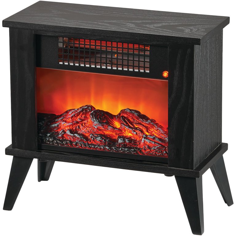 Lifesmart 1000W Tabletop Infrared Fireplace Space Heater with Flame Effect  | Supplemental Heating for Living Room, Bedroom, Basement | Overheat and  Tip-Over Safety Switch | Manual Thermostat | HT1287B - Walmart.com