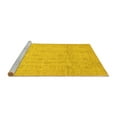 thumbnail image 2 of Ahgly Company Machine Washable Indoor Square Oriental Yellow Traditional Area Rugs, 4' Square, 2 of 4