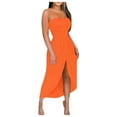 thumbnail image 1 of Vestido informal de playa sin mangas y cuello redondo holgado para mujer - Poliéster, ligero para vacaciones/uso diario, 1 of 5