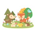 thumbnail image 2 of CafePress - Cute Woodland Animal Theme For Kids Long Sleeve T - Long Sleeve Infant T-Shirt, 2 of 2