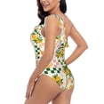 thumbnail image 4 of Sikiie Fruit Print Women One Piece Swimsuits Tummy Control One Shoulder Bathing Suits Ruffle Swimwear, From S to XXL-Medium, 4 of 6