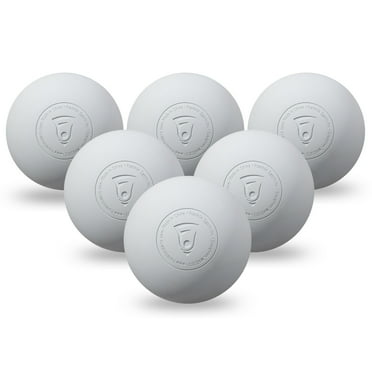 Franklin Sports Lacrosse Balls - Official Size Lax Balls for Practice - Rubber 63mm Outdoor Lacrosse Balls - Great for Muscle Massage Therapy   Yoga - White 6 Pack