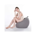 thumbnail image 2 of Unfilled Lounge Bean Bag Cover Home Soft Lazy Sofa Cozy Single Chair Durable Furniture, 2 of 8