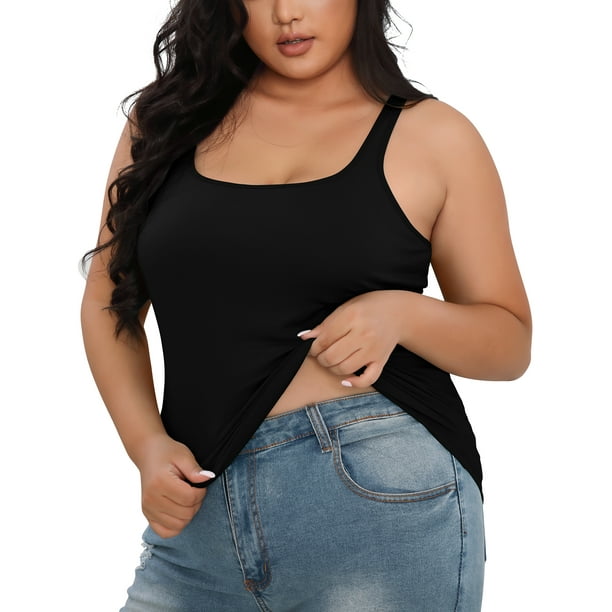 Plus Sized Long Sleeved Hi Lo Top with Built In Shelf Bra