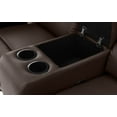 thumbnail image 7 of Home Theater 4 Seat Recliner Sofa with Cup Holders, Dark Brown, 7 of 7
