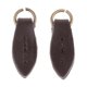 thumbnail image 4 of 2 tiradores de cremallera de cuero sintético con forma de hoja, de repuesto, para reparación de ropa. café, 4 of 7