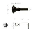 thumbnail image 3 of Scarlette Adjustable Single Curtain Rod 28" to 48"-Bronze, 3 of 5