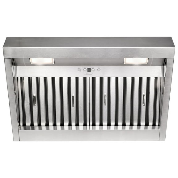 Akicon 30 Inch Range Hood Insert, Stainless Steel 6" Ducted Insert/Built-in Kitchen Vent Hood with 600 CFM Suction, Dimmable LED Lights and Dishwasher Safe Filters, 3 Speed, Cool White