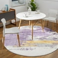 thumbnail image 2 of Carvapet Round Area Rug, Non-Slip Washable Circle Rug for Kitchen Bathroom Living Bedroom, Super Soft Absorbent Carpet Low Pile, 5ft, Purple, 2 of 7