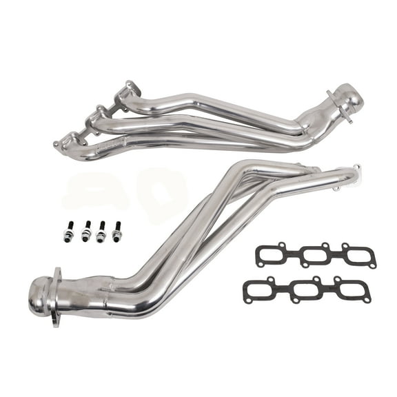 BBK Performance 16420 1-3/4 Long Tube Headers Polished Silver Ceramic Coated Fits select: 2011-2017 FORD MUSTANG