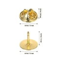 landege 100 Pairs Butterfly Clutch Pins Locking Pin Backs Metal Pin