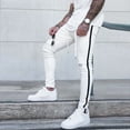 thumbnail image 4 of KaLI_store Baggy Jeans Men's Ripped Slim Straight Fit Moto Biker Jeans with Zipper Deco White,XXL, 4 of 5