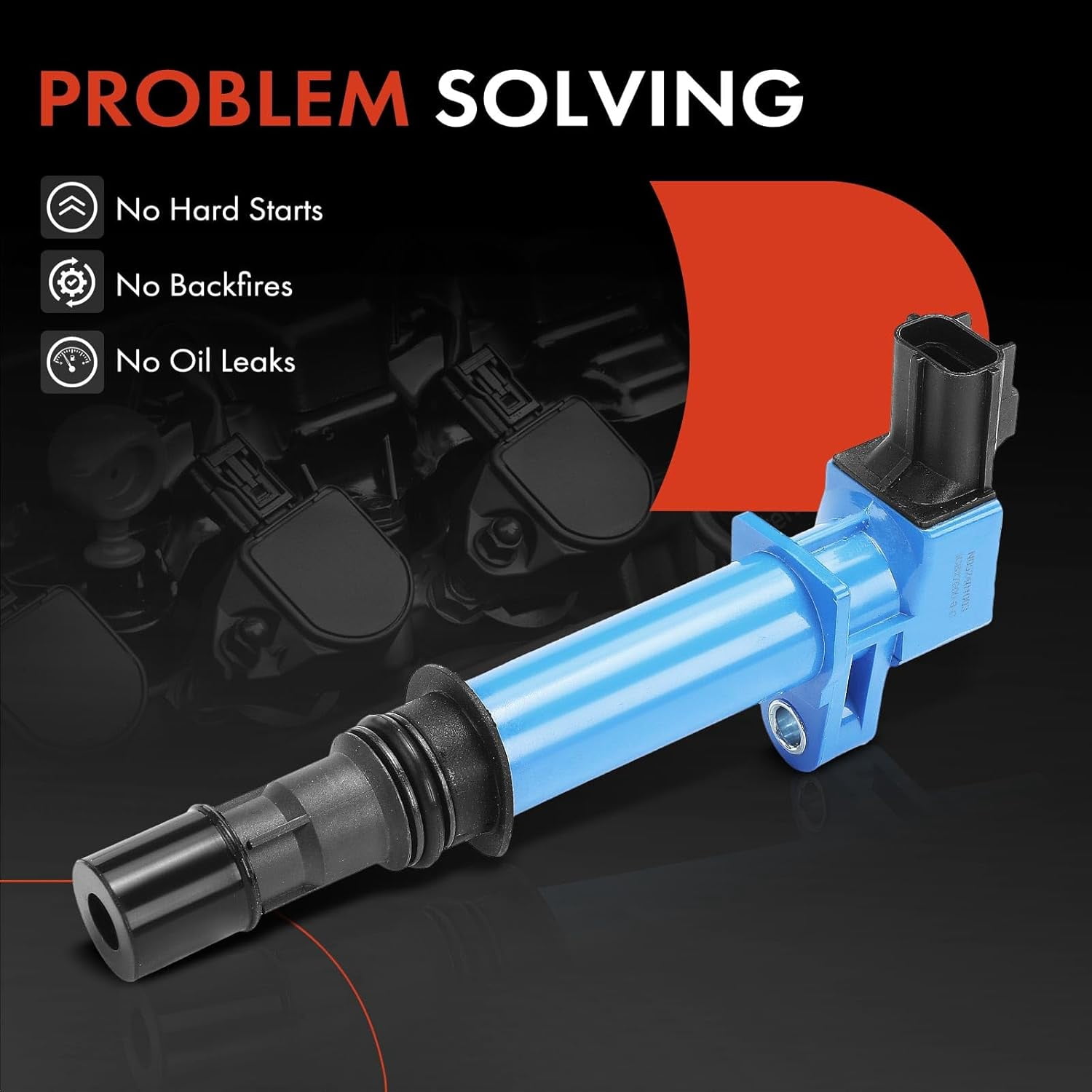 A-Premium (Blue) Engine Ignition Coil Pack Compatible with Jeep Grand Cherokee 1999-2005/2007 & Dodge Ram 1500 2002/2004-2007, Durango 2000-2005, Dakota & Mitsubishi Raider & Chrysler Aspen, 8-PC Set