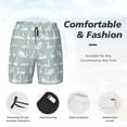 thumbnail image 5 of Haiem White Swan Mens Swim Trunks with Compression Liner 2 in 1 Swimming Shorts Stretch Swimwear Quick Dry,Board Shorts-XX-Large, 5 of 9