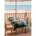 thumbnail image 2 of Outdoor Tablecloth with Umbrella Hole for Patio/Picnic/Party/Camping, Dark Green Forest Waterproof Table Cloth Rectangle Table Cover Washable, Watercolor Clouds Trees Mountain (60"x 120"), 2 of 8