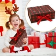 thumbnail image 2 of Christmas Magnetic Gift Box with Bow, Red Paper Box for Gift Presentation, Satin Ribbon Accent, 1 Count, 2 of 5