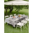 thumbnail image 3 of Outdoor Tablecloth with Umbrella Hole and Zipper, Vintage Spring Floral Rectangle Table Cloth 60x102 Inch Waterproof Tablecloth, Elegant Flowers Retro Art Picnic Table Cover for Patio Camping, 3 of 7