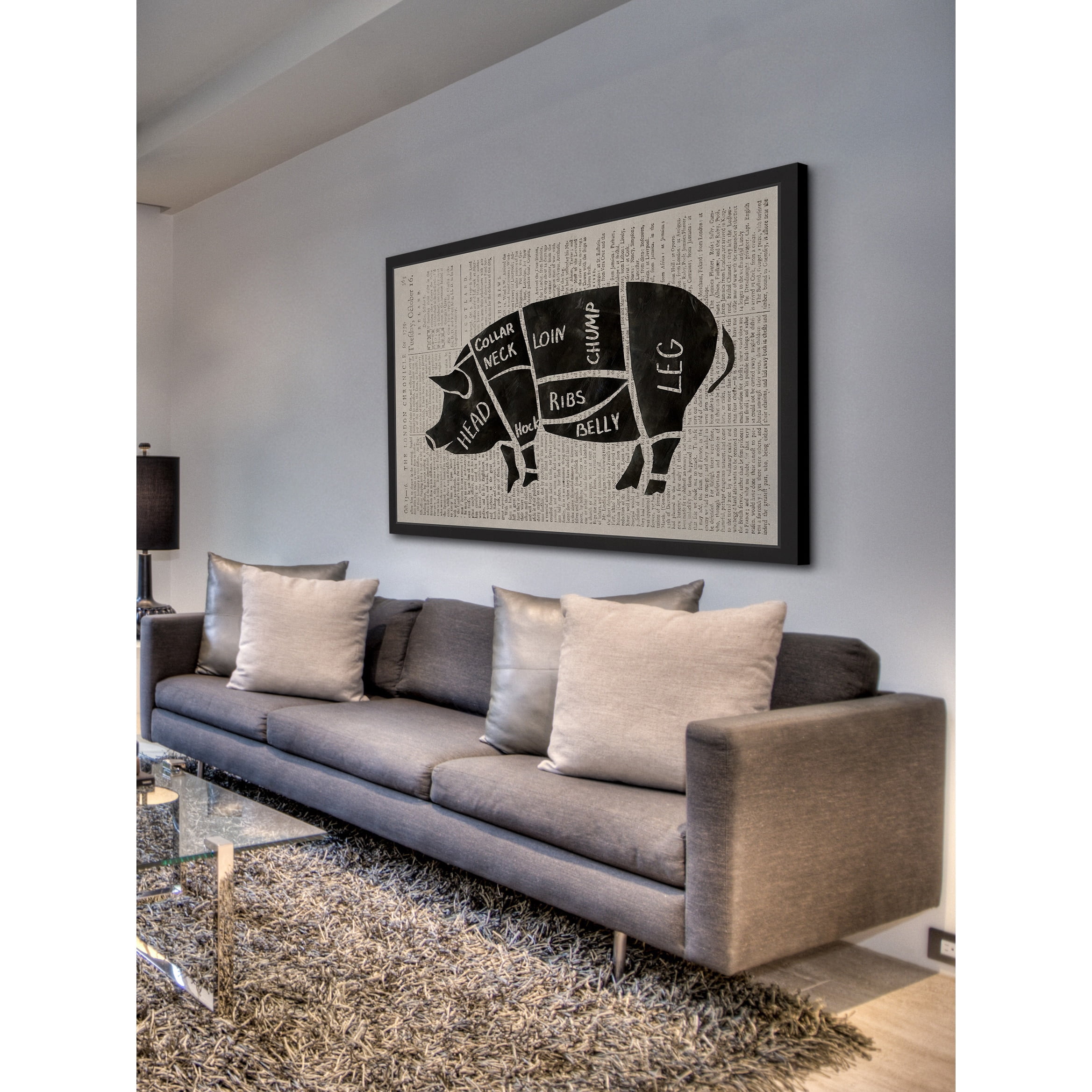 "Pork Cuts" Framed Painting Print