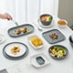 thumbnail image 4 of Cuenco de cerámica, plato, vajilla, plato para el hogar, plato de pescado, plato, tazón de sopa, tazón de arroz, tazón de fideos simple, ligero y de lujo, 4 of 5