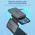 thumbnail image 3 of 20000mAh Solar Power Bank, Efficient Wireless Power Bank with Tri Fold Solar Panel & LED Light & Double USB Output, Waterproof External Battery Pack for Phone Tablet Outdoor, 3 of 7