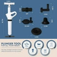 thumbnail image 3 of Sleek Home Air Plunger Drain Clog Remover High-Pressure Air Toilet Plunger & Drain Unclogger- Drain Cleaner & Hair Clog Remover Air Blaster (ABS), 3 of 7