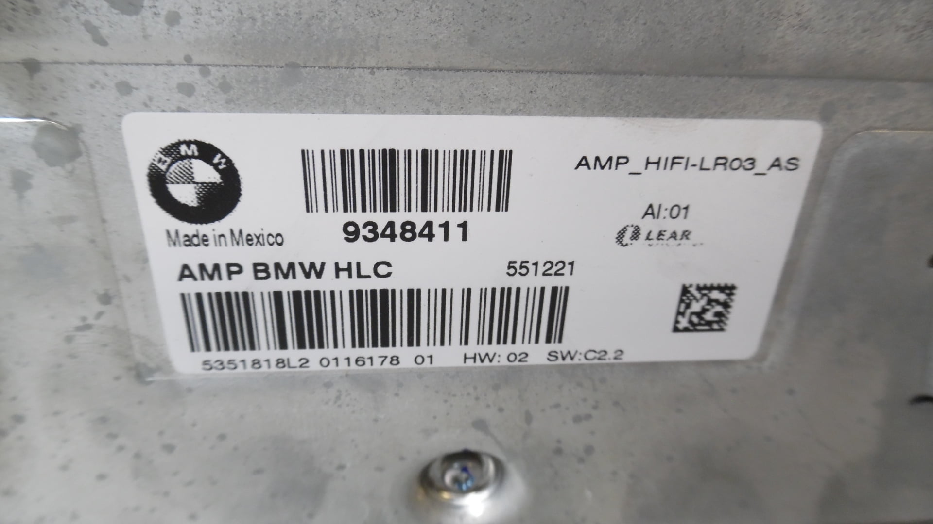 Pre-Owned 2015 2016 2017 BMW X3 Audio Amplifier Amp HiFi System OEM - Verify Specific Vehicle Fitment In Description - (Good)
