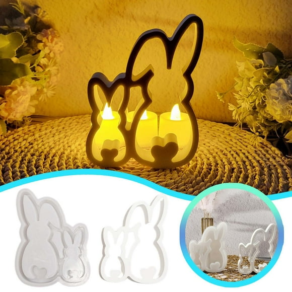 Boreal Craft Easter Bunny Plaster Rabbit Pendant Keychain Epoxy Resin For DIY Crafting Hotel Key Blank Vintage Resin Torch Silicone Wax Ashtray Sand Silicone for Jewelry Making Bowl for Resin Small