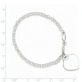 thumbnail image 2 of White Sterling Silver bracelet with Stations Flat Back 7.25 in 17 mm 4, 2 of 2