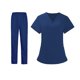 thumbnail image 5 of Uniforme de Enfermera perfecl traje de trabajo mujer suave pantalones con bolsillos azul SG, 5 of 8