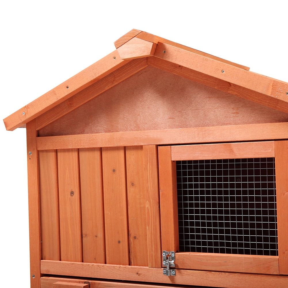 Kadyn for indoor and outdoor use Wooden Rabbit Hutch Chicken Coop with 1 Removable Tray and 3 Lockable Doors Rabbit Hutch, Orange Kadyn for indoor and outdoor use Wooden Rabbit Hutch Chicken Coop with 1 Removable Tray and 3 Lockable Doors Rabbit Hutch, Orange