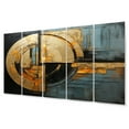 thumbnail image 2 of Designart "Golden Geometry Hardedge Art wall art II" Modern Metal Wall Decor Set, 2 of 5