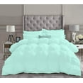 thumbnail image 2 of DNG Creations 1 Piece Luxury Pinch Pleated Comforter Premium 800 Thread Count 100% Egyptian Cotton-Oversized Queen Size, Solid Aqua Blue Color, 2 of 3