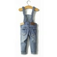 thumbnail image 2 of KIDSCOOL SPACE Little Girl Boy Ripped Denim Cute Slim Pants Jean Overalls,3-4 Years, 2 of 8