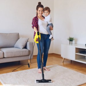 Resenkos 1400W Multipurpose Pressurized Steam Cleaner With 17 Pieces Accessories-Yellow Multi-Purpose Handheld Pressurized Steam Cleaner