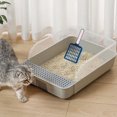 thumbnail image 1 of 4 palas pequeñas de plástico para arena de gatos, pala profunda y duradera de 24 cm y mango largo para tamizar la arena., 1 of 7