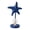Dark Blue, variant on mdesiwst Nautical Themed Starfish Table Decor Coastal Beach Wooden Starfish Figurine Vintage Ocean Block Sign with Wood Base for Living Room Bedroom