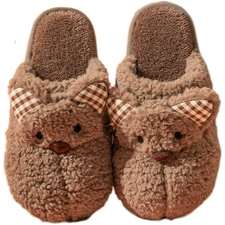 

DanceeMangoo Women Cute Animal Slippers Bunny Memory Foam House Slipper Cozy Home Indoor Outdoor Shoes