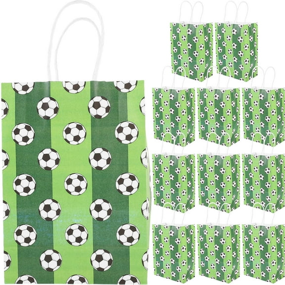 IDEANATEGRATE Sports Party Bags 12Pcs for Soccer Themed Party Supplies and Goodies