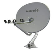 Homevision Technology DWD85TE 85cm Elliptical Dish  T-0.7mm Galvanized Steel with E2-Rotational Mount and SMTA Stand with 5 LNB