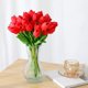 thumbnail image 4 of 15 tulipanes artificiales de seda de tacto real para decoración del hogar, Día de la Madre, primavera, boda, ramos, arreglos florales., 4 of 8