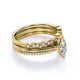 thumbnail image 3 of Juego de Anillo Nupcial Trío JeenMata Corte Marquesa 1,25 ct Filigrana Milgrain Art Deco Baño de Oro Amarillo 18 K sobre Plata, 3 of 6