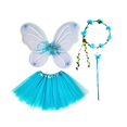 thumbnail image 4 of Conjunto de disfraz de hada para niñas. Precioso disfraz infantil para juegos de imitación y accesorios para fotos. Azul, 4 of 9