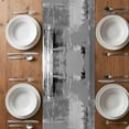 thumbnail image 6 of Grey Abstract Table Runner - 108 Inch Long, Kitchen Dining Table Runner Dresser Scarves, Modern Mottled Art Oil Painting Farmhouse Decor for Coffee Tables Wedding Party Banquet, 6 of 8
